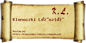 Klenoczki László névjegykártya